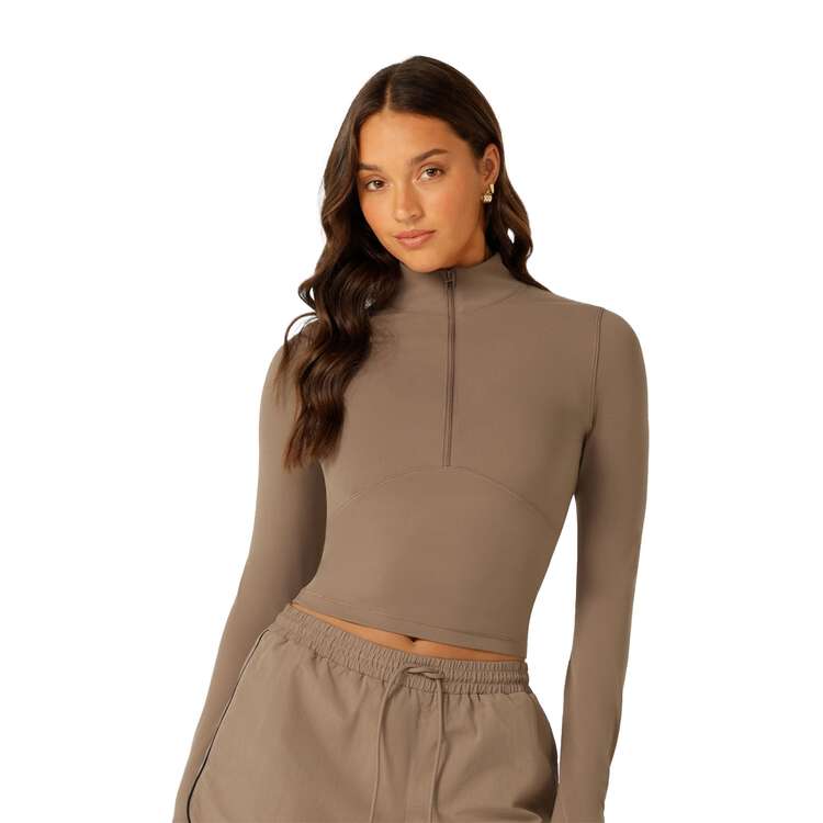 Lorna Jane Womens Half Zip Long Sleeve Top